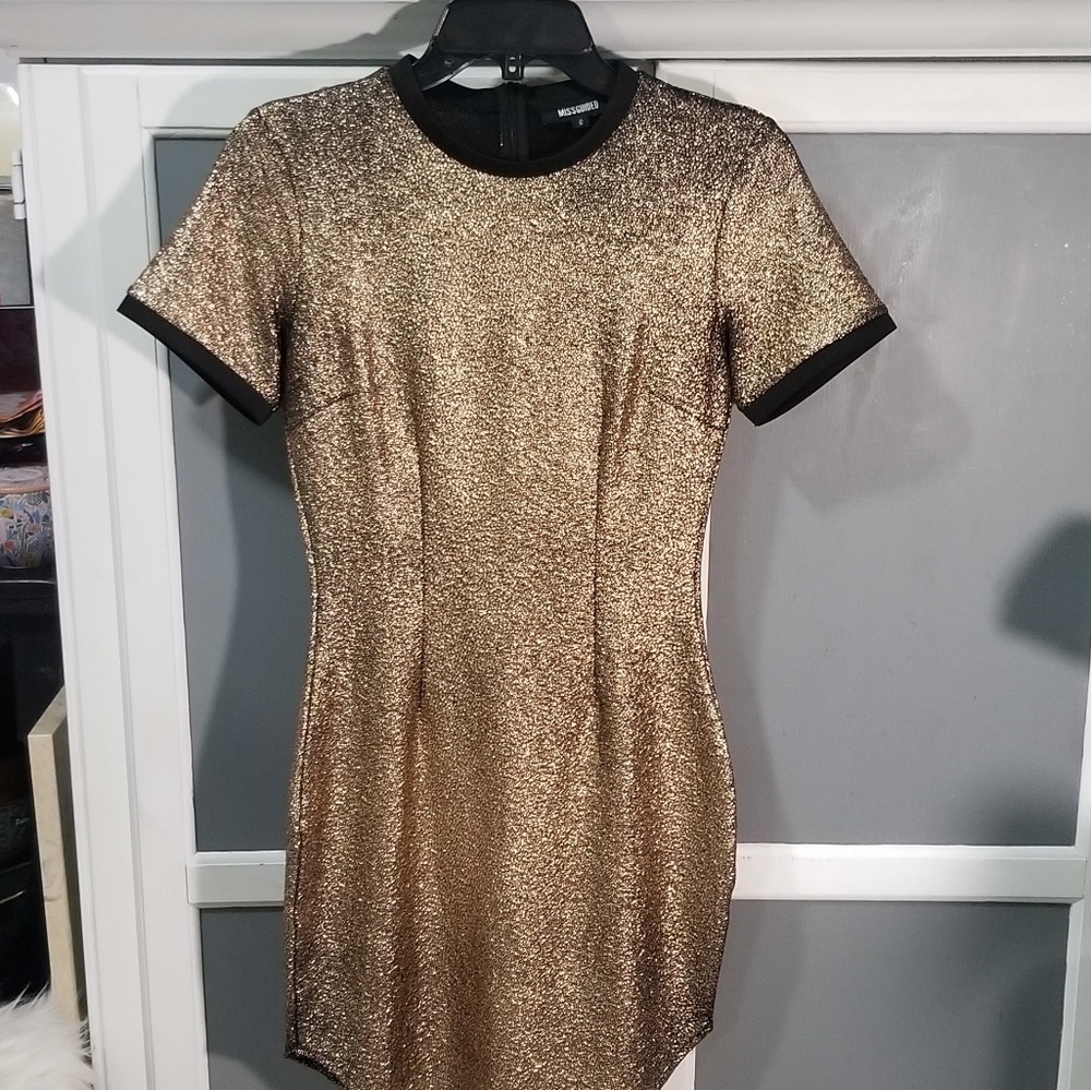 MISSGUIDED ROSEGOLD DRESS